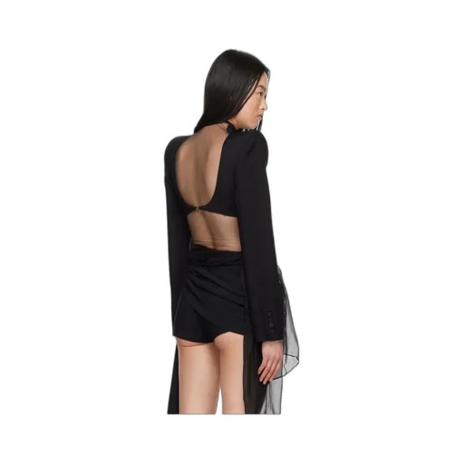 Backless Cropped Jacket