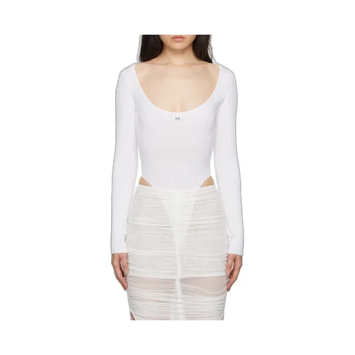 Ribbed-Knit Jumpsuit With Logo Plaque