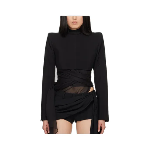 Backless Cropped Jacket