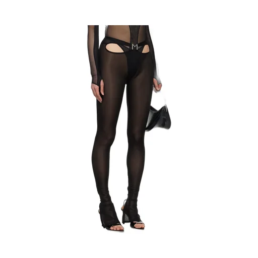 Logo-Plaque Cut-Out Leggings