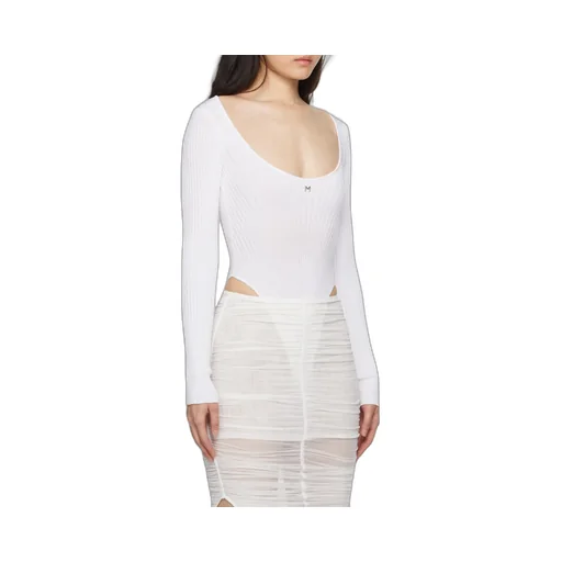 Ribbed-Knit Jumpsuit With Logo Plaque