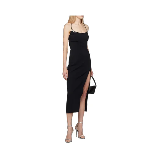Metallic Detail Slit Dress