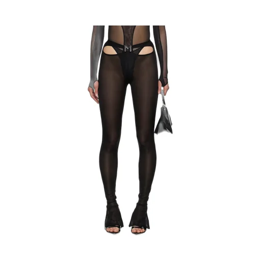 Logo-Plaque Cut-Out Leggings