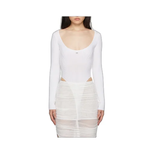 Ribbed-Knit Jumpsuit With Logo Plaque