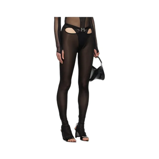 Logo-Plaque Cut-Out Leggings