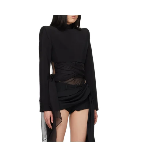 Backless Cropped Jacket