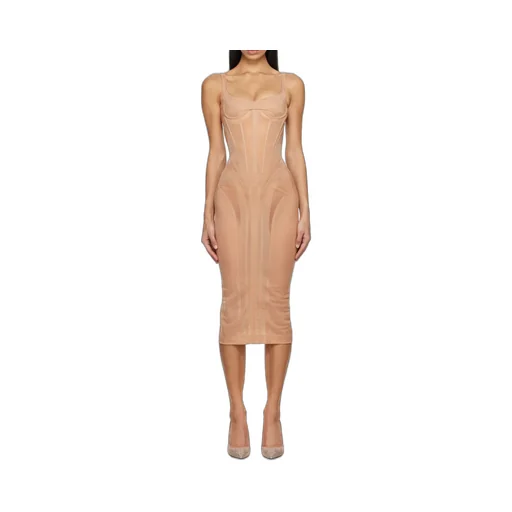 Corset-Style Midi Dress