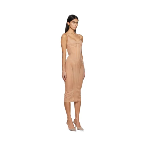 Corset-Style Midi Dress