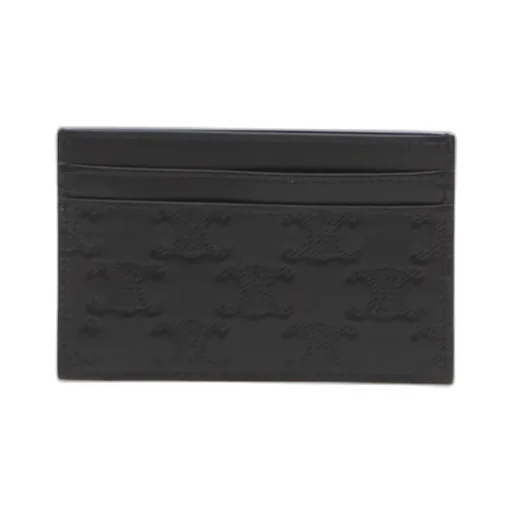 Card Holder In Calfskin With Triomphe Embossed