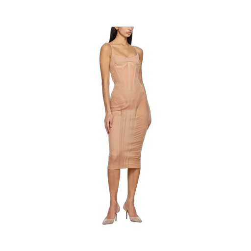 Corset-Style Midi Dress