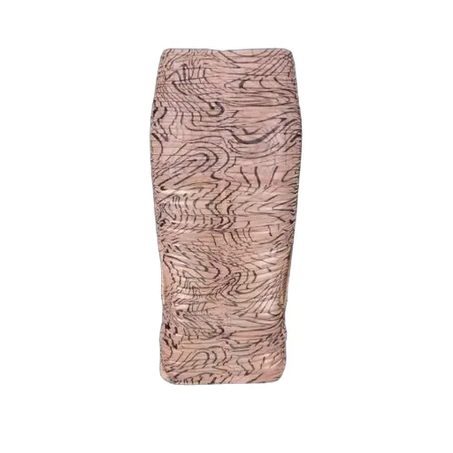 Mesh Ruched Midi Skirt