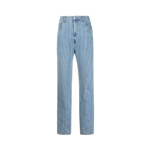 Multi-Seam Stretch Spiral Jeans