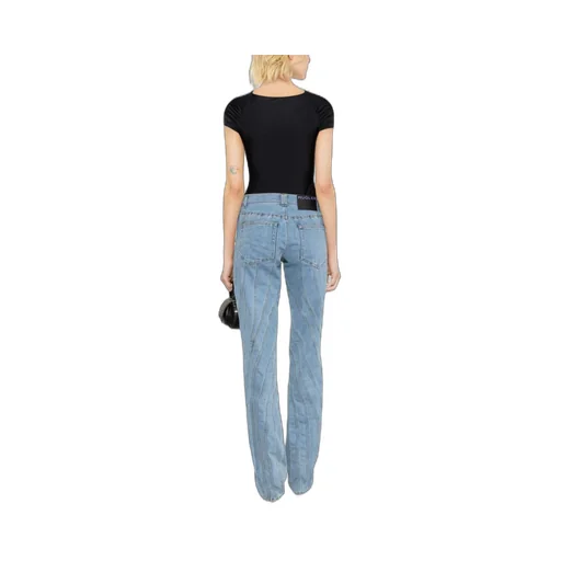 Multi-Seam Stretch Spiral Jeans