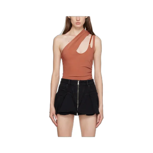One-Shouldered Tailored One-Piece