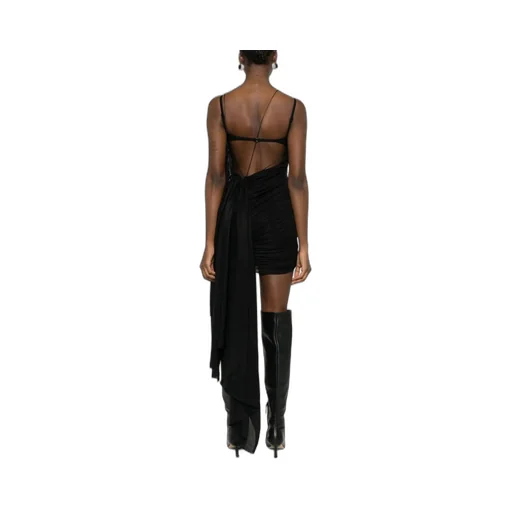 Open-Back Draped Mini Dress