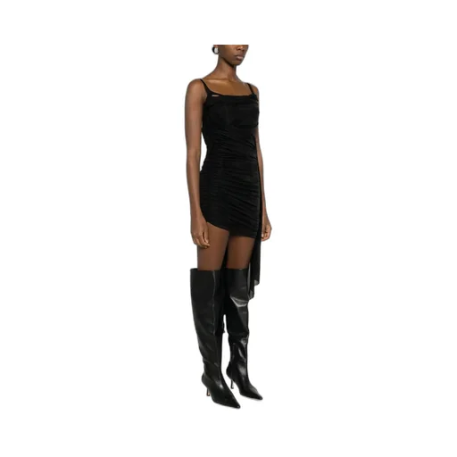 Open-Back Draped Mini Dress