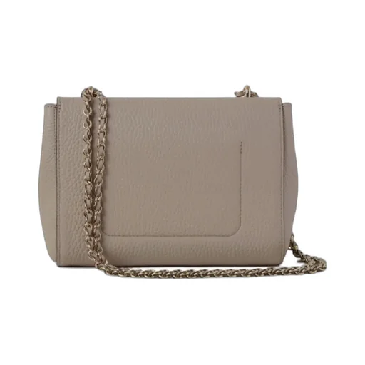 Chain-Strap Leather Satchel