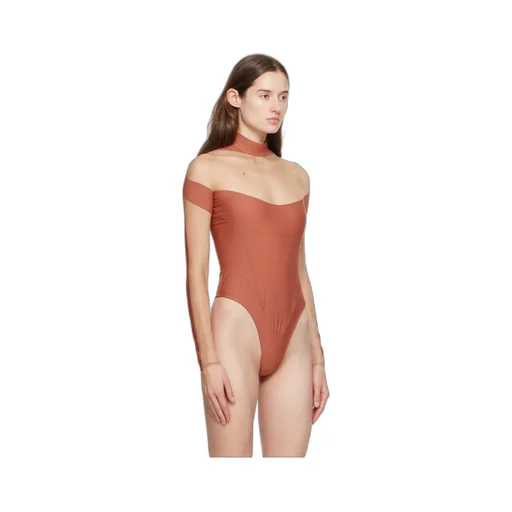 Small High-Neck Zipper One-Piece