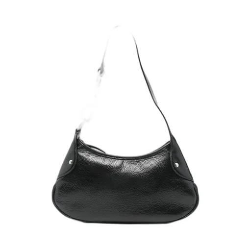 Rivet-Detail Leather Shoulder Bag