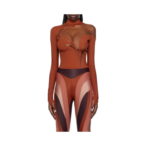 Long-Sleeved High-Neck One-Piece
