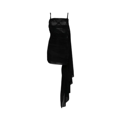 Open-Back Draped Mini Dress