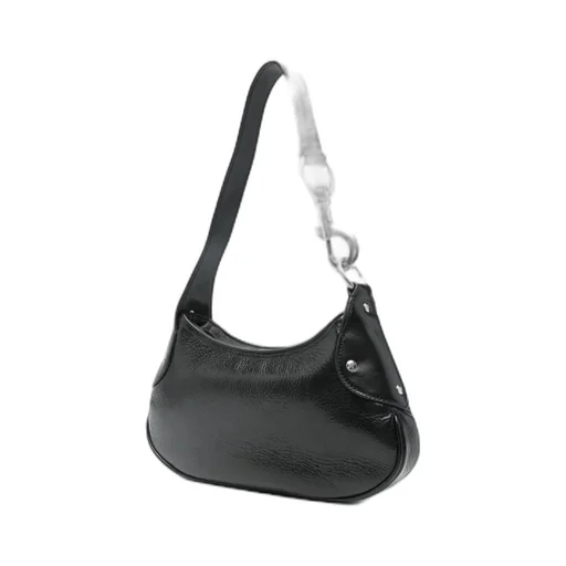 Rivet-Detail Leather Shoulder Bag