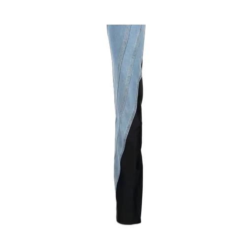 Contrast-Panel Slim-Fit Jeans