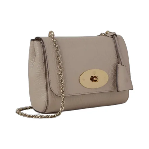 Chain-Strap Leather Satchel