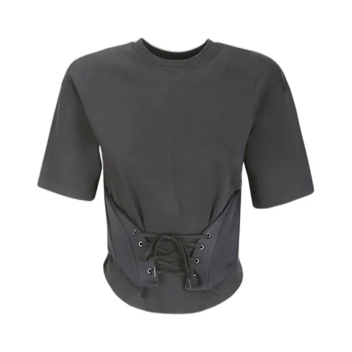 Lace-Up Corseted T-Shirt