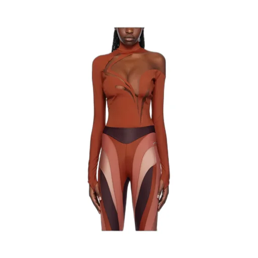 Long-Sleeved High-Neck One-Piece