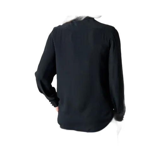 Side Button Ruffle Blouse