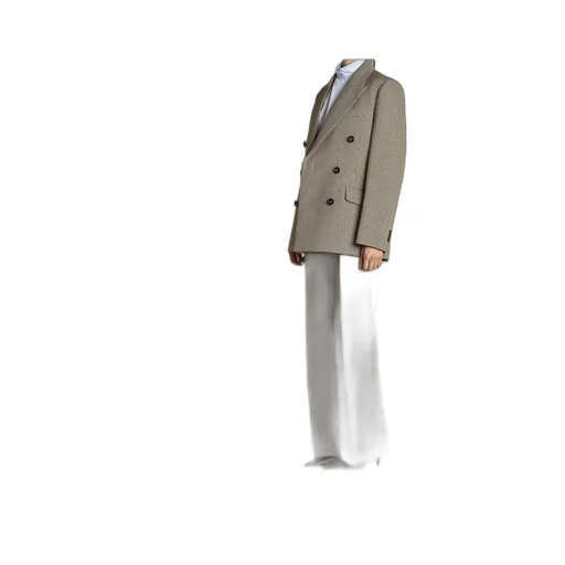 Double-Breasted Houndstooth Jacket