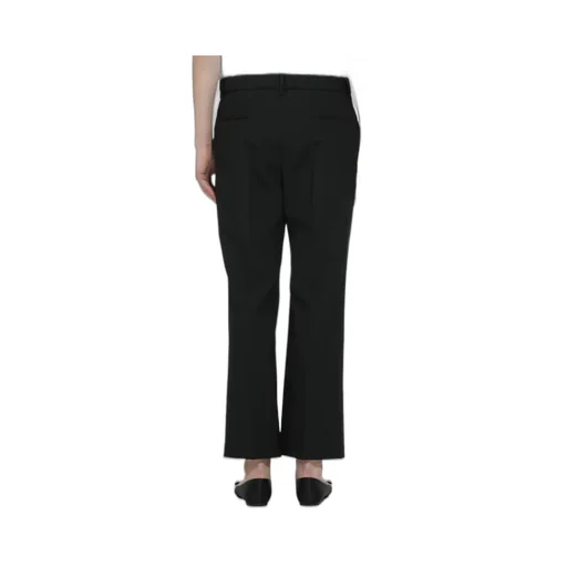 Straight Fit Striped Ankle Trousers