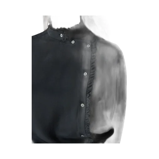 Side Button Ruffle Blouse