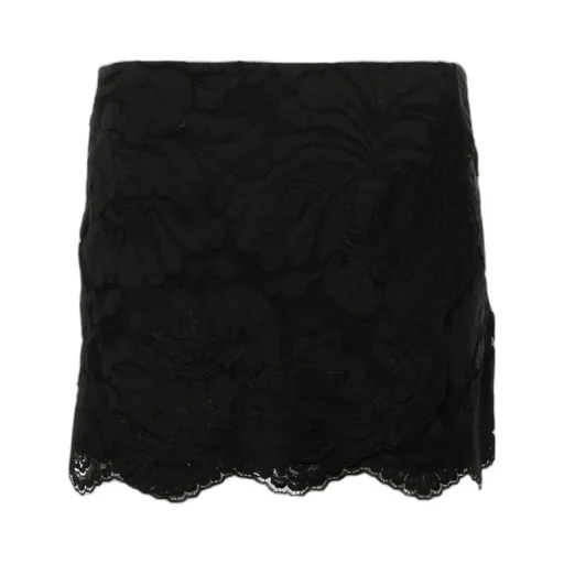 Floral-Lace Mini Skirt
