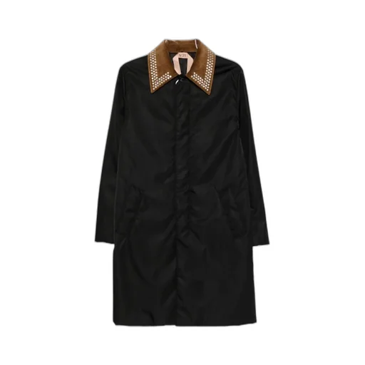 Studded-Embellishment Coat