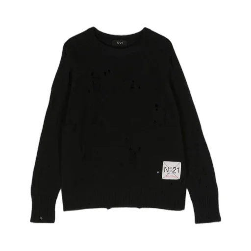 Logo Patch Distressed Jumper