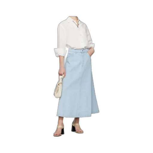 Denim Midi Skirt