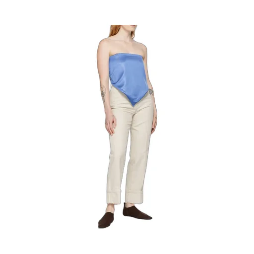 High-Waisted Straight-Leg Trousers