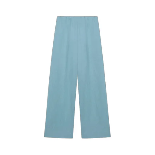 Straight-Leg Satin Trousers
