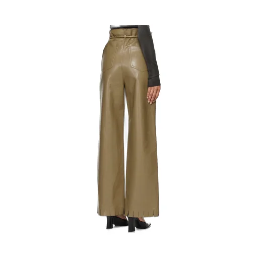 Cut-Hem High-Waisted Trousers