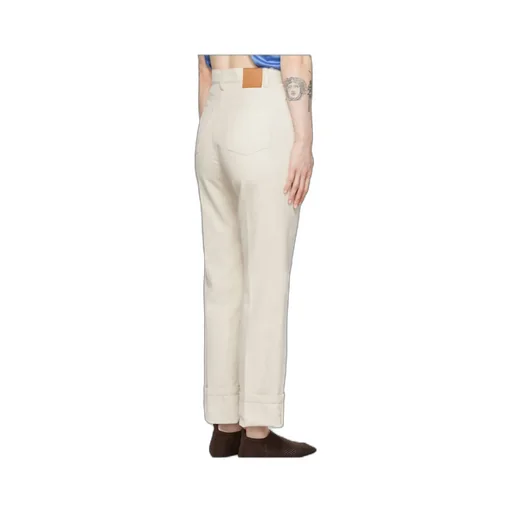 High-Waisted Straight-Leg Trousers