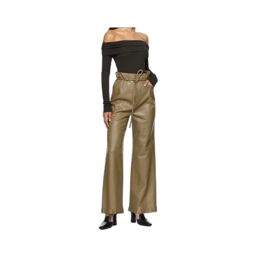 Cut-Hem High-Waisted Trousers