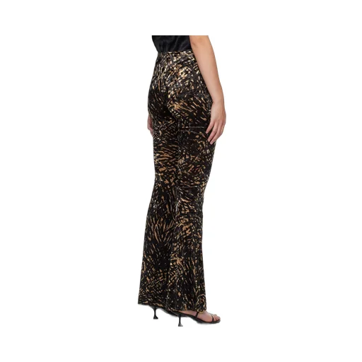 Abstract-Print Flared Trousers