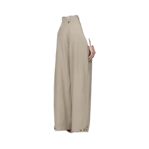 Pleated Wide-Leg Trousers