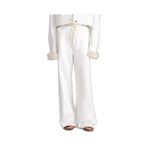Tied-Waist Wide-Leg Jeans