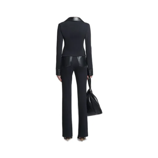 Slim-Leg Fine-Ribbed Trousers