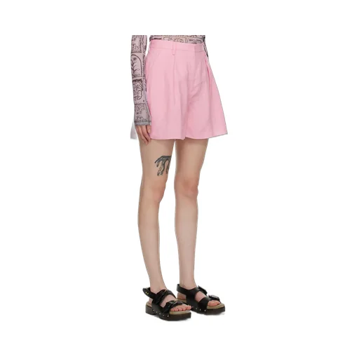 Logo Pleated Shorts
