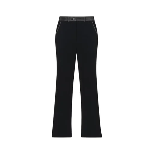 Slim-Leg Fine-Ribbed Trousers