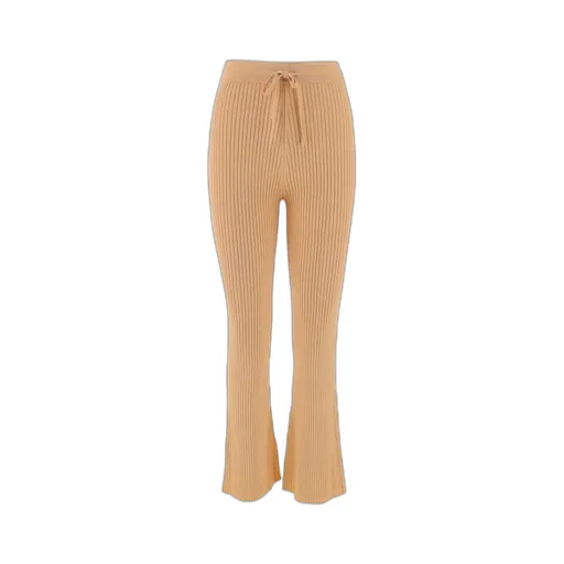 Ribbed Knitted Cropped Pants